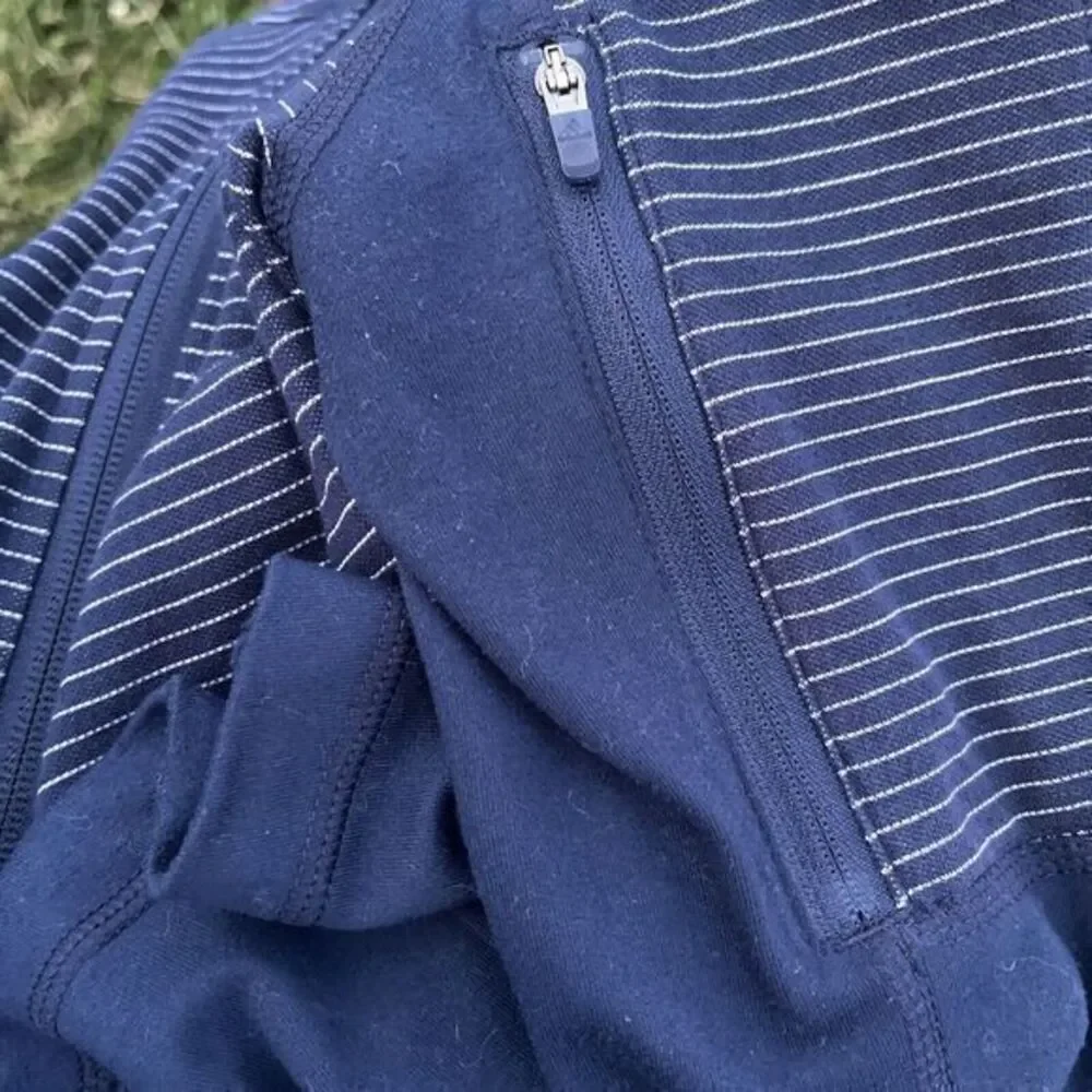 ADIDAS NBA INDIANA PACERS S Blue Performance 1/2 Zip Shirt Thumb Holes Climalite